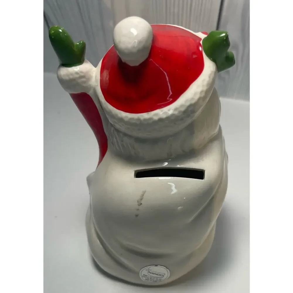 Santa w/ Sack Bank Very Cute Bright Clean Paint Excellent Condition Vintage MCM